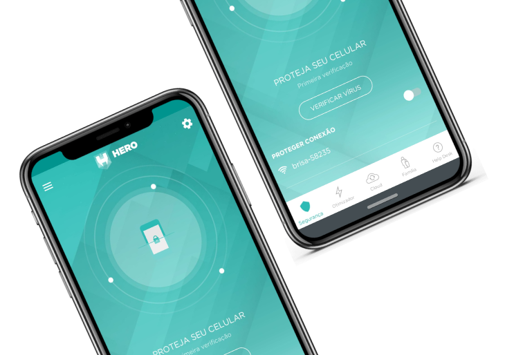 Segurança para você e sua família com o app Hero.